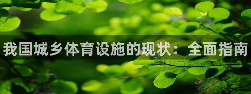 意昂体育3招商电话地址查询：我国城乡体育设施的现状：