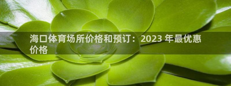 意昂3代理：海口体育场所价格和预订：2023 年最优