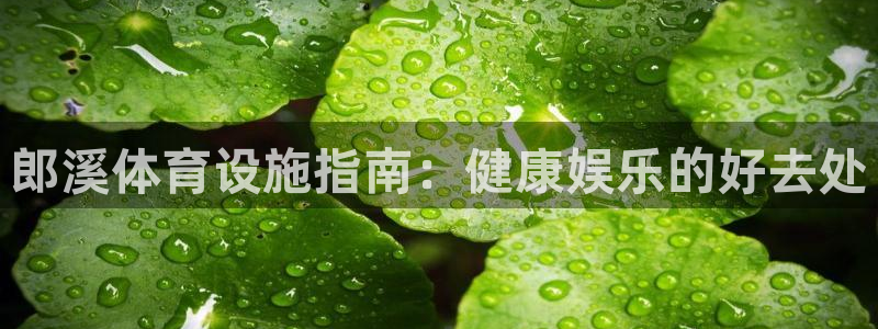 海南意昂体育3：郎溪体育设施指南：健康娱乐的好去处