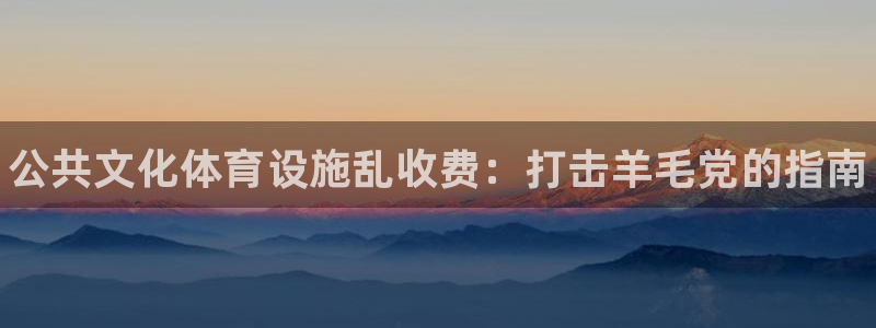 海南意昂体育3：公共文化体育设施乱收费：打击羊毛党的指南